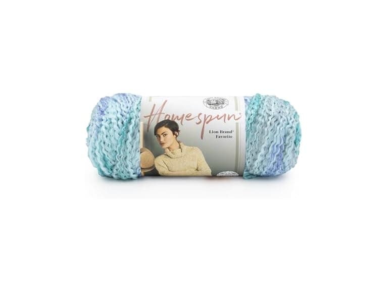 Lion Brand Yarn Homespun Yarn, Soft Waterfall - Image 1
