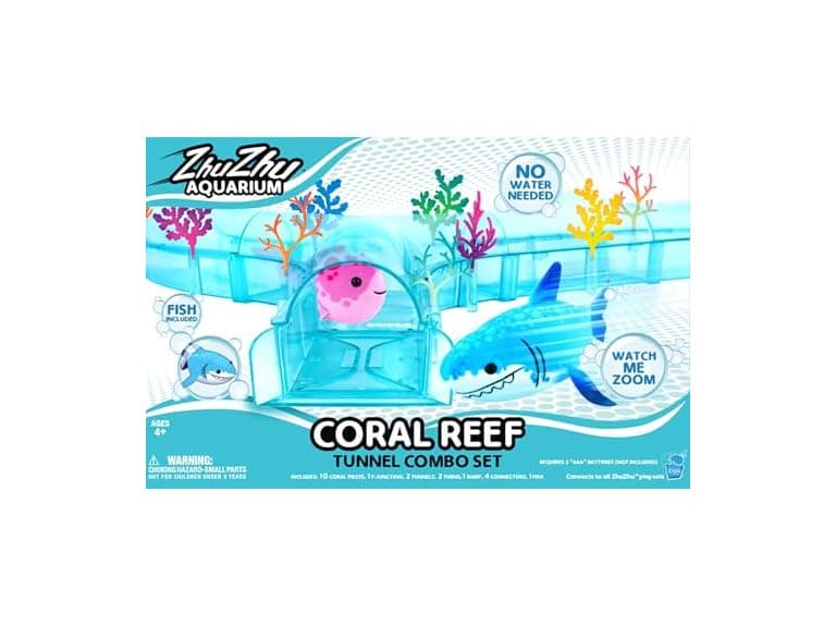 Zhu Zhu Aquarium Coral Reef Tunnel Playset w/ Fish - Image 1