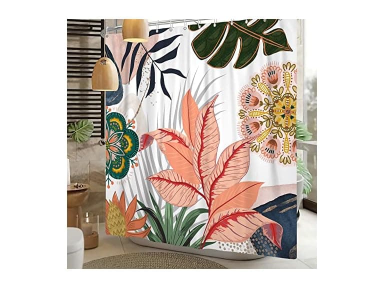 Yeele Boho Floral Shower Curt (71"x71") - Image 1
