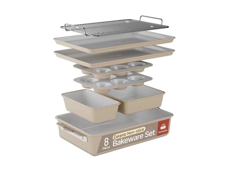 Bakken 8-Piece Stackable Bakeware Set - Image 1