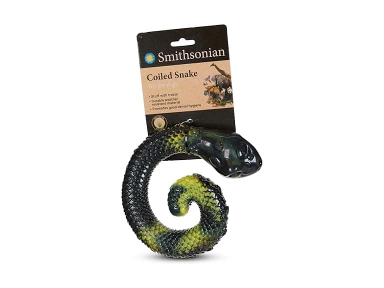 Smithsonian TPR Snake Dog Toy – Durable - Image 1