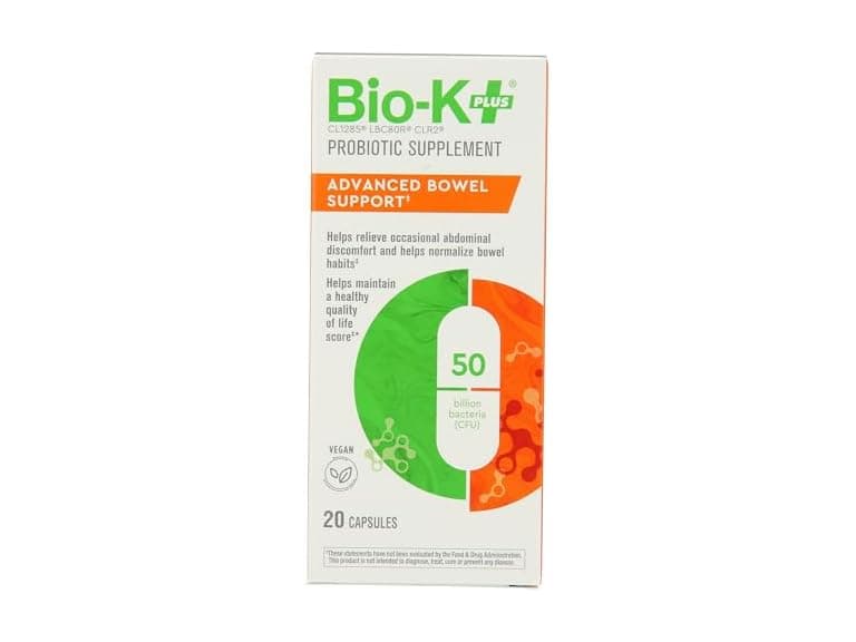 Bio K Plus PROBIOTIC Bowel Support 20 Capsules (Pa - Image 1