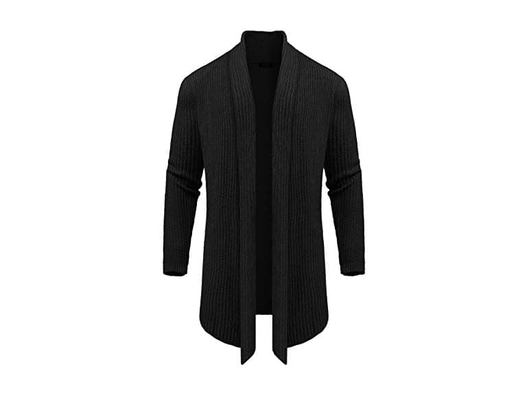 Coofandy Men (S) Shawl Collar Long Cardigan Cape - Image 1