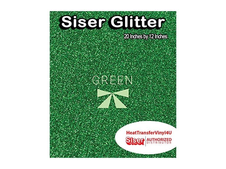 Siser Glitter HTV 20" x 12" Sheet Grass - Image 1