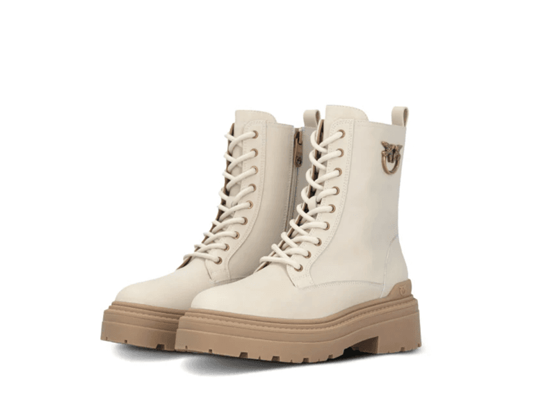 Pinko Beige Calf Leather Boots 38 - Image 1