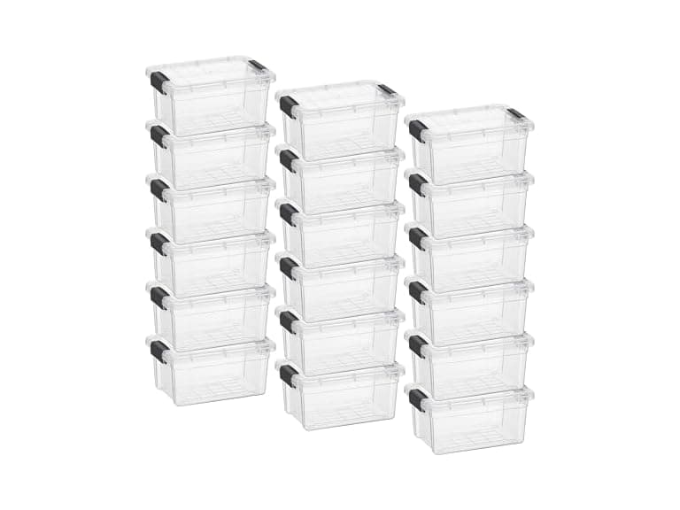 Superio Clear Storage Box with Lid, 3.5 Quart 18 Pack - Image 1