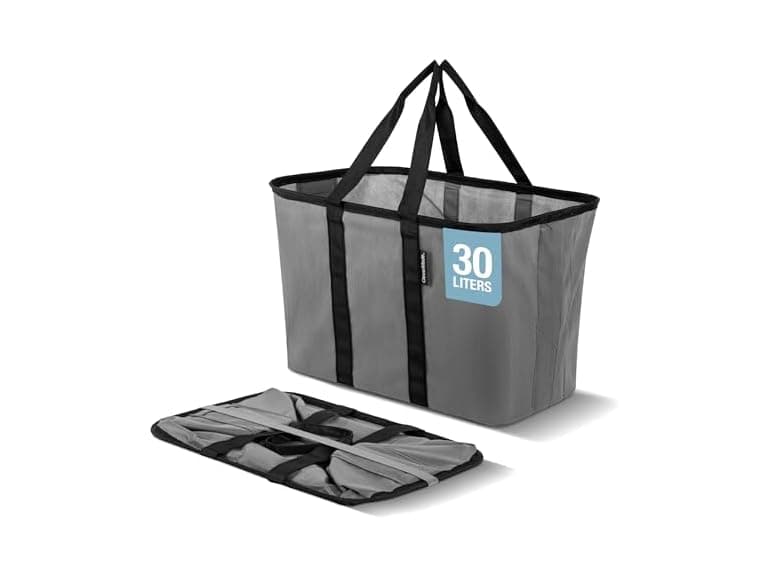 CleverMade EcoBasket 30L Collapsible Tote Basket 3 Pack - Image 1