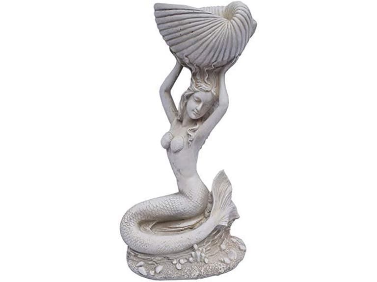 23.5" Coldcast Mermaid/Shell Feeder - Image 1