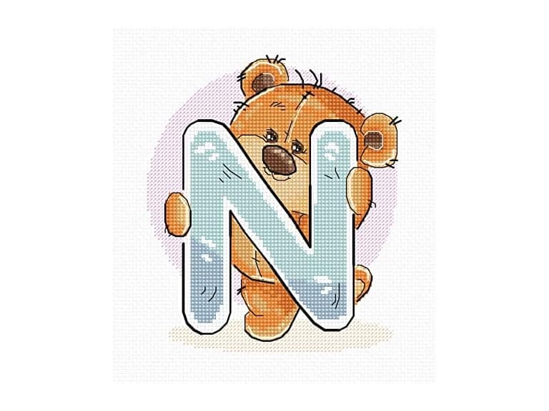 Luca-S Letter N Cross Stitch Kit - Image 1