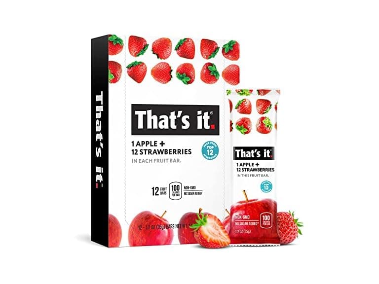 That's It Apple Strawberry Bars 12pk - Image 1
