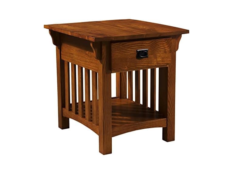 Leick Home Mission End Table Drawer Oak - Image 1