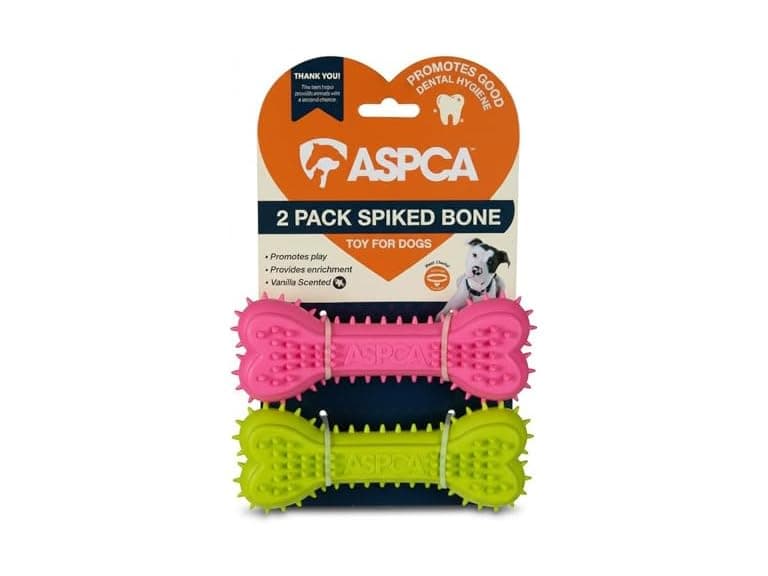 ASPCA 2-Pack Spiky TPR Puppy Teether Bones - Image 1