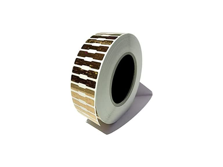 1,000 Gold Dog Bone Hologram Sticker TamperMa - Image 1