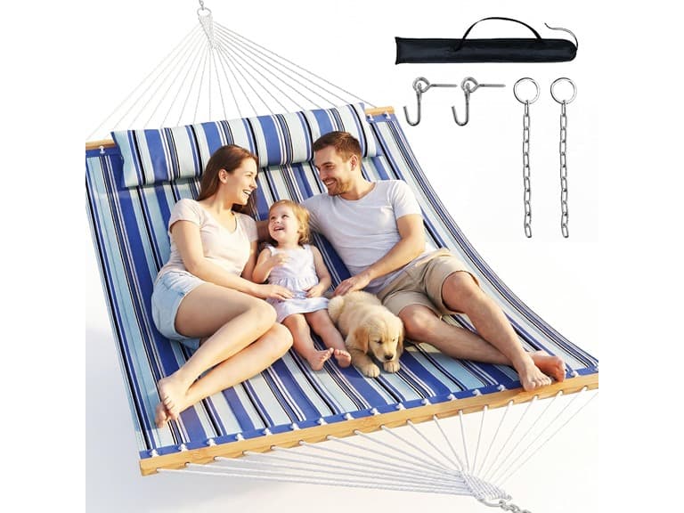 Everyfun Double Hammock with Spreader Bar - 2 Person - Image 1