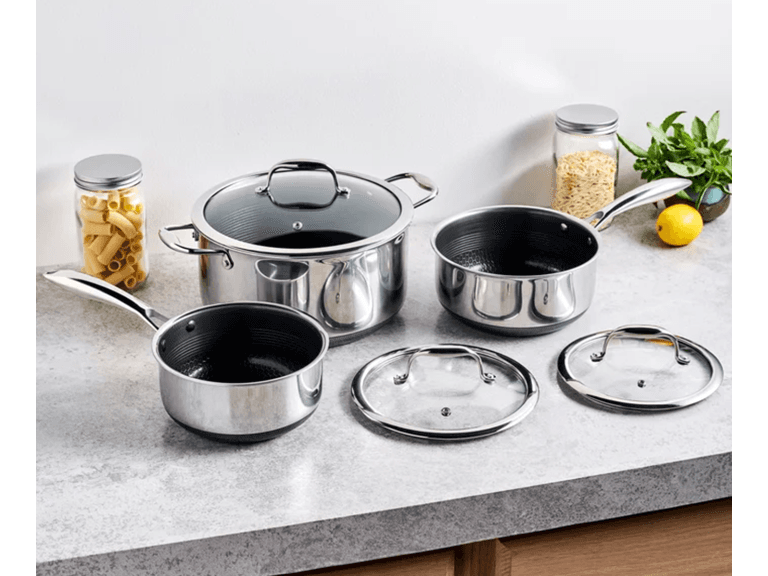 HEXCLAD 6-Piece Hybrid Pot Set (Open Box) - Image 1