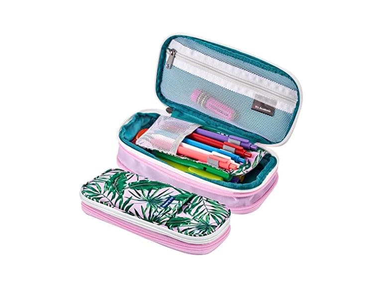 Expanding Pencil Case Palm Tree Pink - Image 1