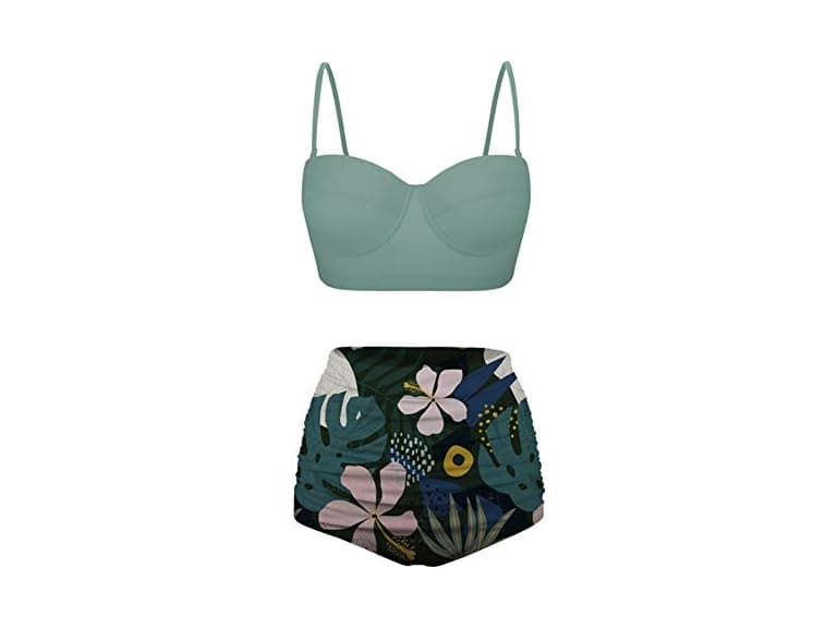 Angerella Girls (L) Swimsuits Retro Halter Bikini - Image 1