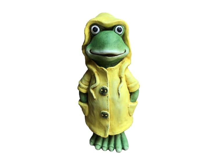 Santa's Workshop Inc. 17" Yellow Raincoat Frog - Image 1