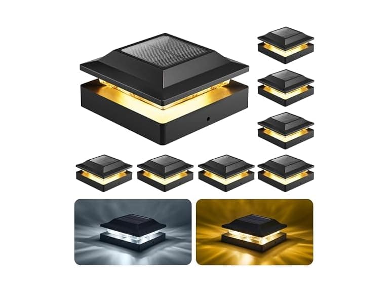 Brightown 8 Pack Solar Post Cap Lights - Image 1