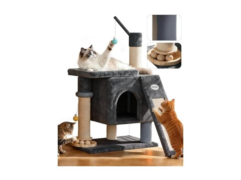 PetDance Eco-Wood Cat Tree Tower - Image 1