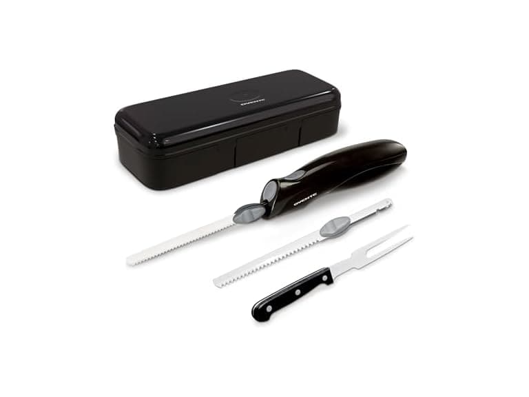 OVENTE Electric Knife Set with Two Serrated Stainless Steel Blades - Image 1
