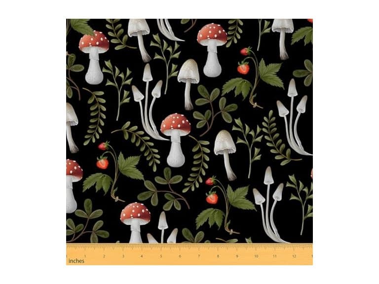 Castle Fairy Trippy Mushroom Fabric by The Yard - Image 1
