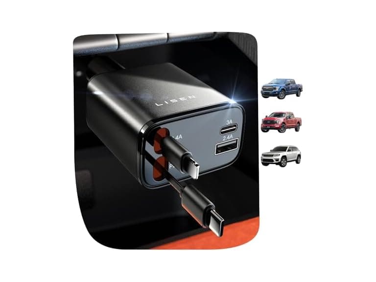 LISEN Retractable Car Charger - Image 1