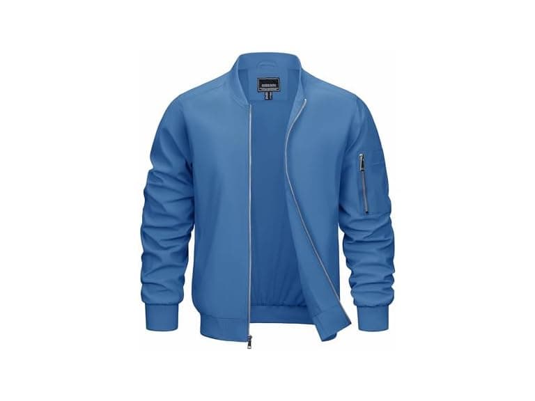 Crysully Men (L) Fall Jackets Full Zip Royal Coats - Image 1