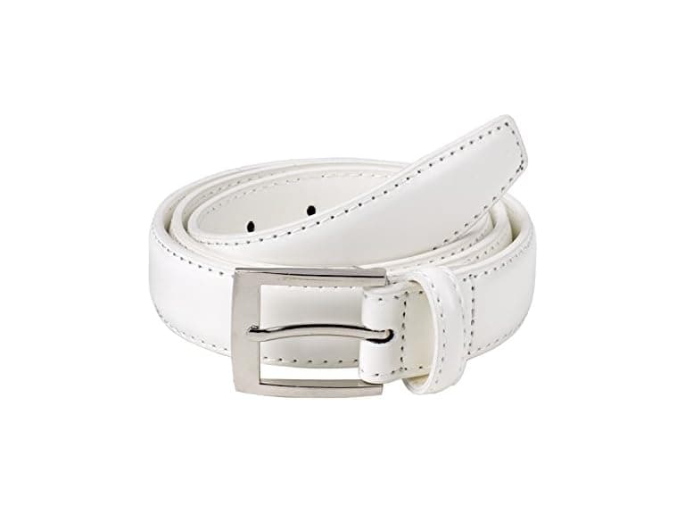 Sportoli Men (60) Classic Stitched Belt White - Image 1