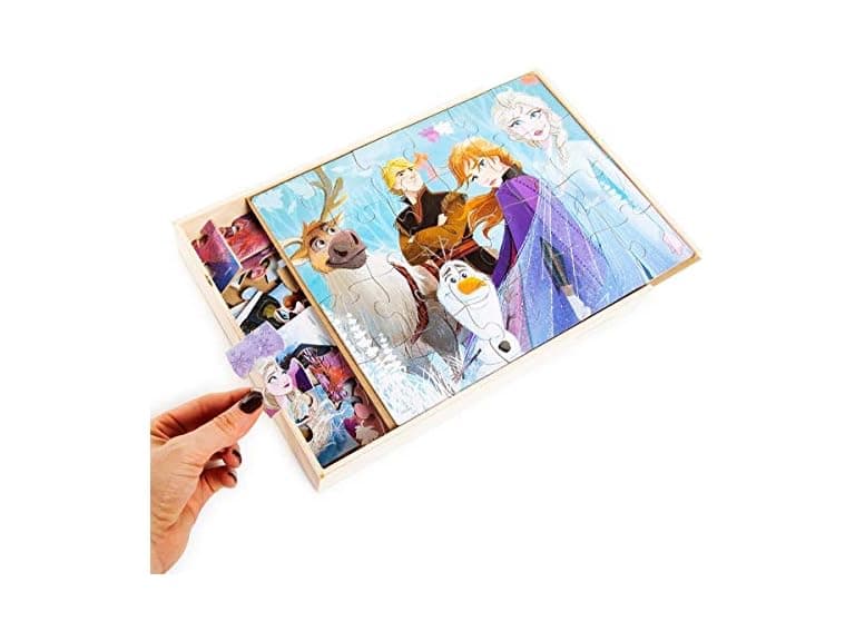 Disney Frozen 2 5 Wood Jigsaw Puzzles - Image 1