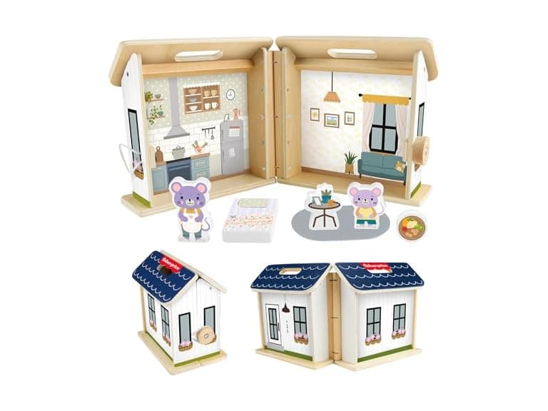 Fisher-Price Wood Pretend Play Toy Dollhouse - Image 1