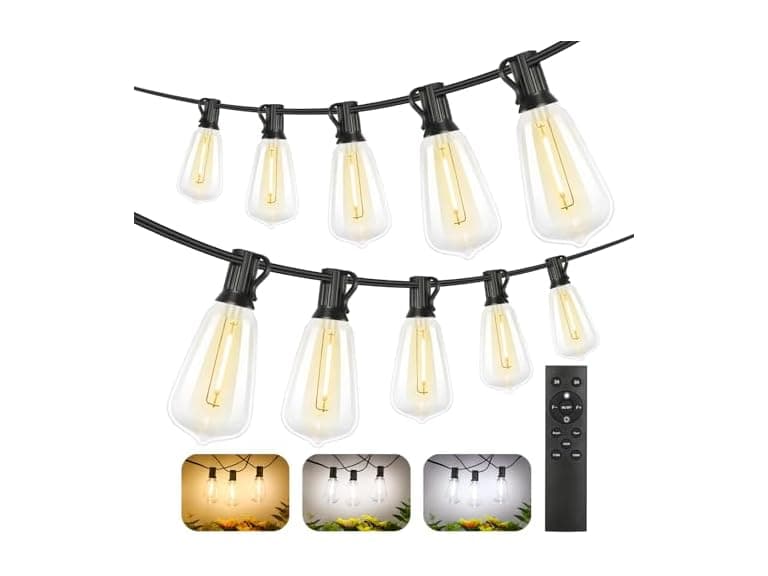Brightever 200FT Outdoor String Lights with Remote - Image 1