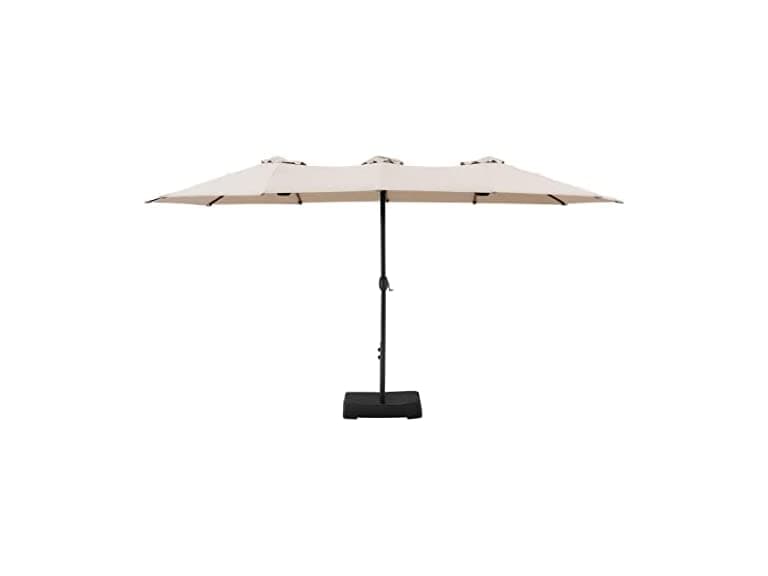 Sunjoy Triple Umbrella with Base - Image 1