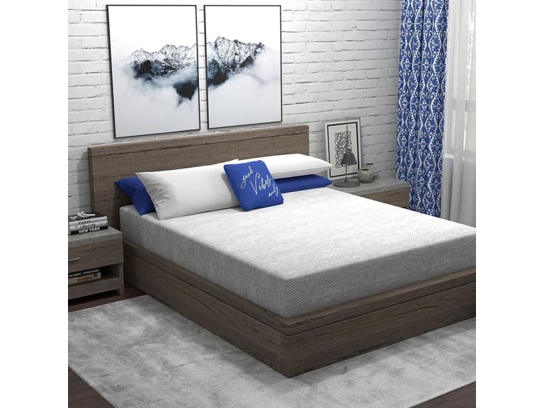 Vibe Heather Grey Gel Memory Foam Queen Mattress - Image 1