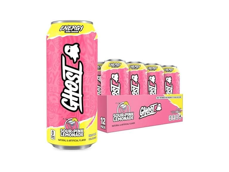 GHOST Energy Drink - 12-Pack, Sour Pink Lemonade - Image 1
