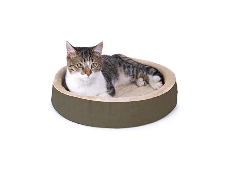 K&H Thermo-Kitty Heated Bed Mocha/Tan - Image 1