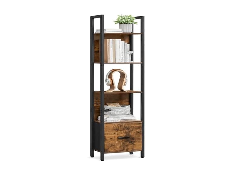 VASAGLE 5-Tier Industrial Bookshelf - Image 1