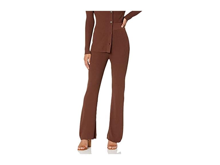 The Drop Ellison Rib Flare Leg Sweater - Image 1