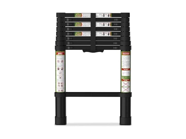 SPIEEK W0893 Telescoping Ladder 8.5FT Black (Open Box) - Image 1