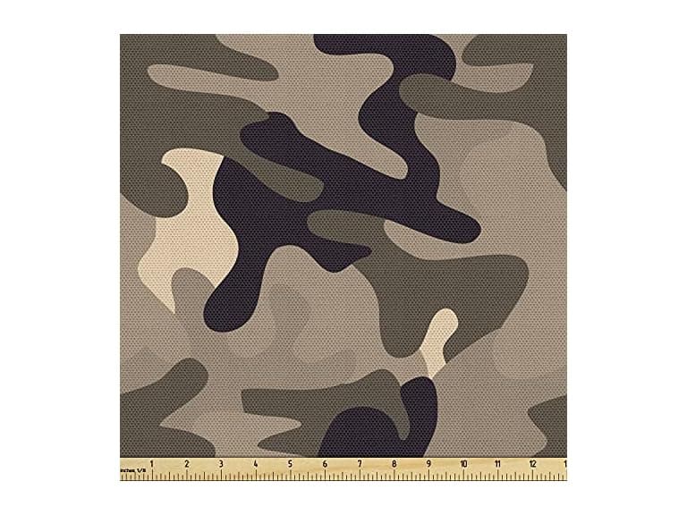 Ambesonne Camo Fabric by The Yard - Image 1
