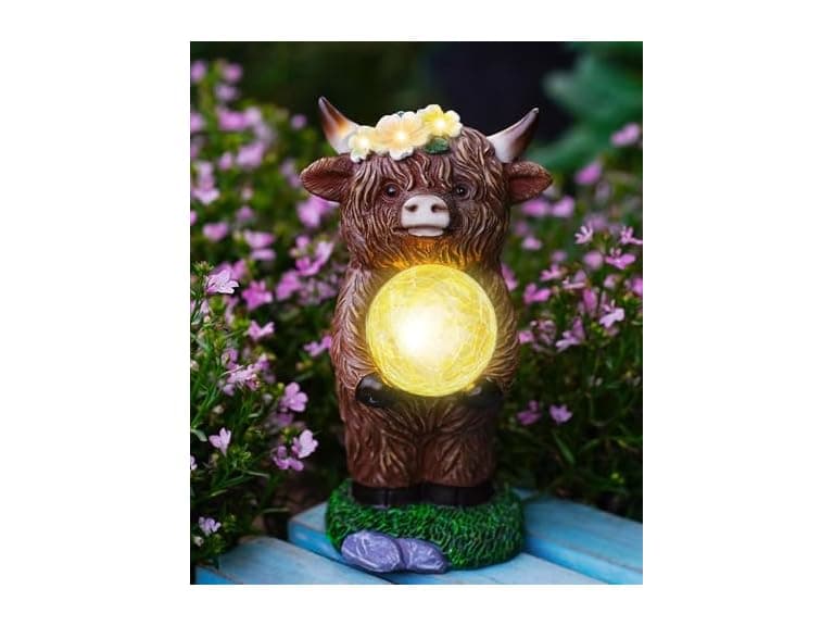Outdoor Highland Cow Yard Statue 2-Pack - Image 1