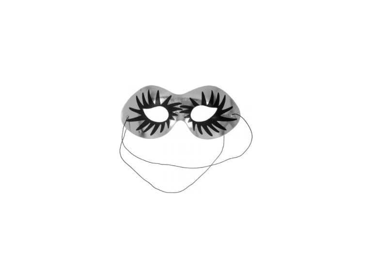 Forum Novelties Eye Mask (Silver w Black) Pkg 1 - Image 1