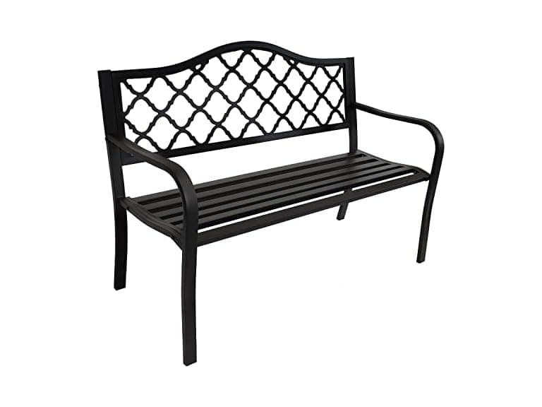 Sunnydaze Decorative Cast Iron Garden Bench - Image 1