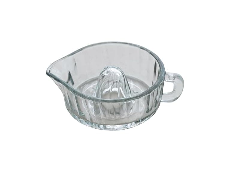 Creative Co-Op 10-Ounce Pressed Glass Juicer with Handle - Image 1