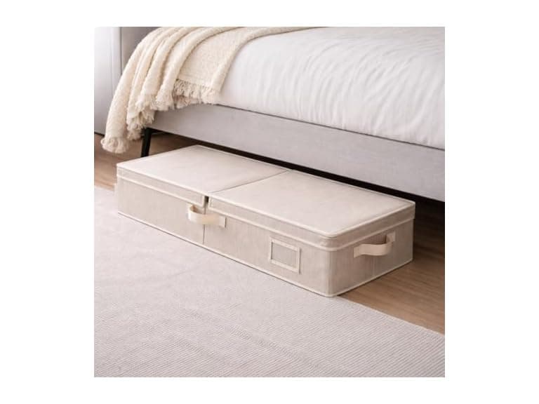 Under Bed Storage Bag with Zipper Closure Clay Color, 1-Pack - Image 1