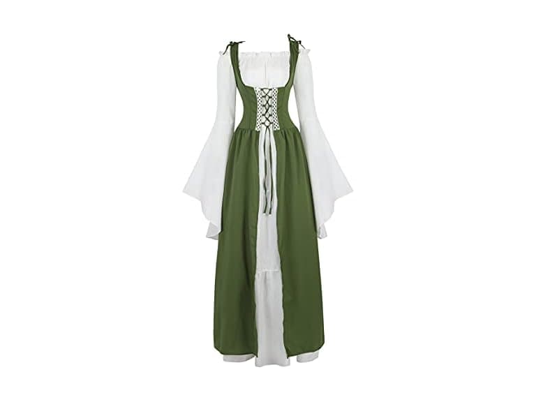 Zhitunemi Women's (XS) Renaissance Dresses Olive - Image 1