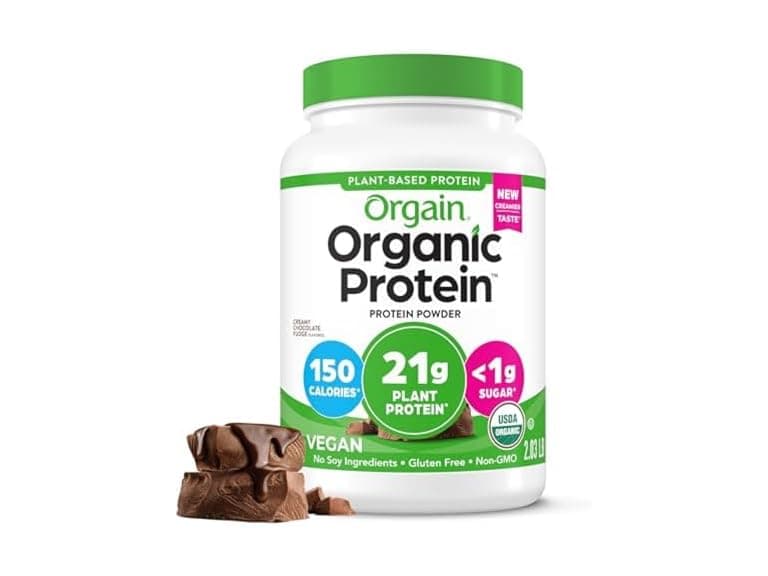Orgain Organic Vegan Protein Powder, Creamy Chocolate Fudge - Image 1