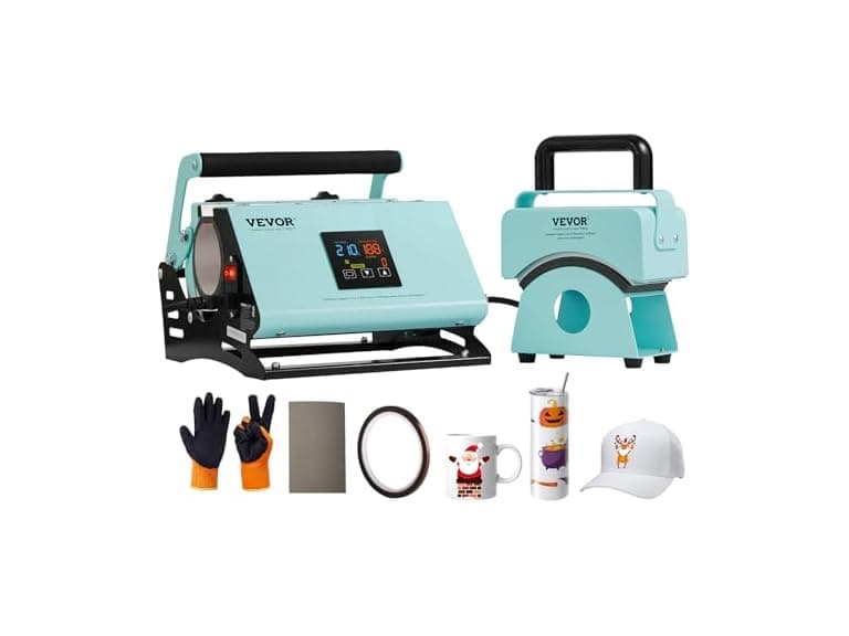 VEVOR 2 in 1 Tumbler and Hat Heat Press Machine - Image 1