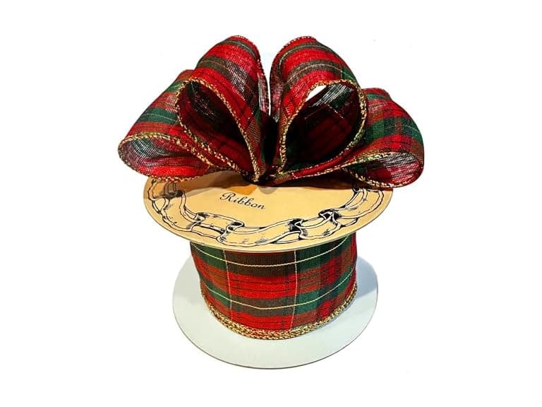 Holiday Wired Christmas Tree Ribbon - Image 1