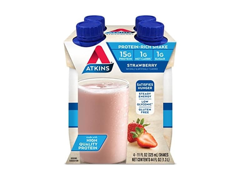 Atkins Gluten Free Protein-Rich Shake, Strawberry - Image 1